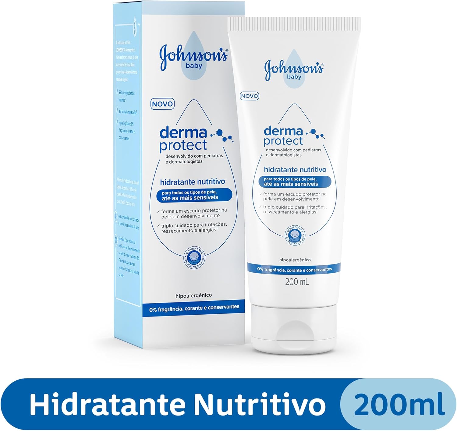 Hidratante Nutritivo Derma Protect JOHNSON'S® Baby 200mL - Imagem 2