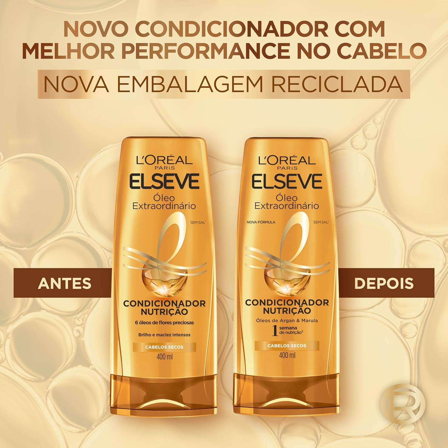 L'Oréal Paris Elseve Condicionador Óleo Extraordinário Nutrição, Brilho e Maciez Intensos, 400ml - Imagem 7