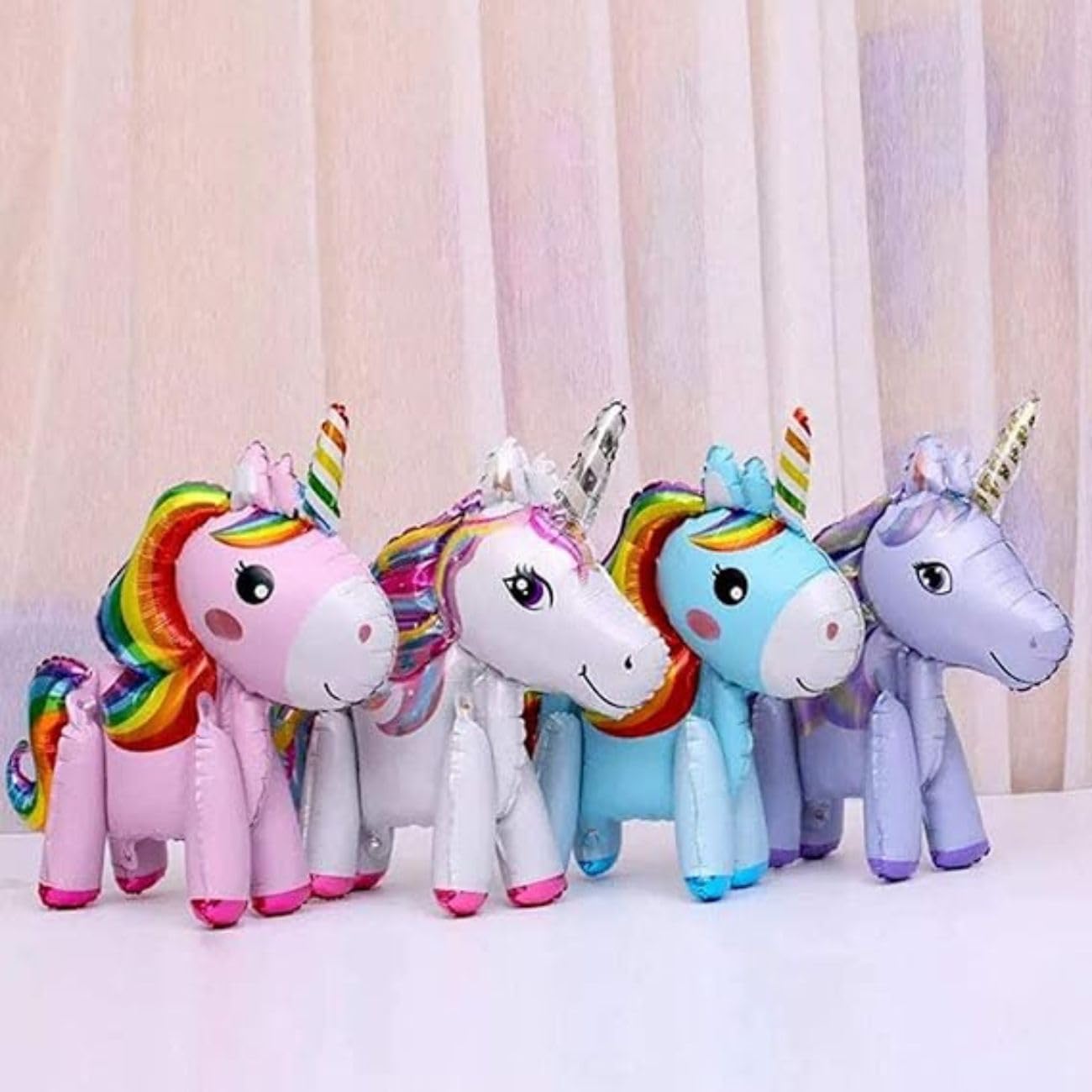 Balão Metalizado Unicórnio 3D, 75cm, Decoração para Festa de Aniversário, Pop (Rosa) - Imagem 4