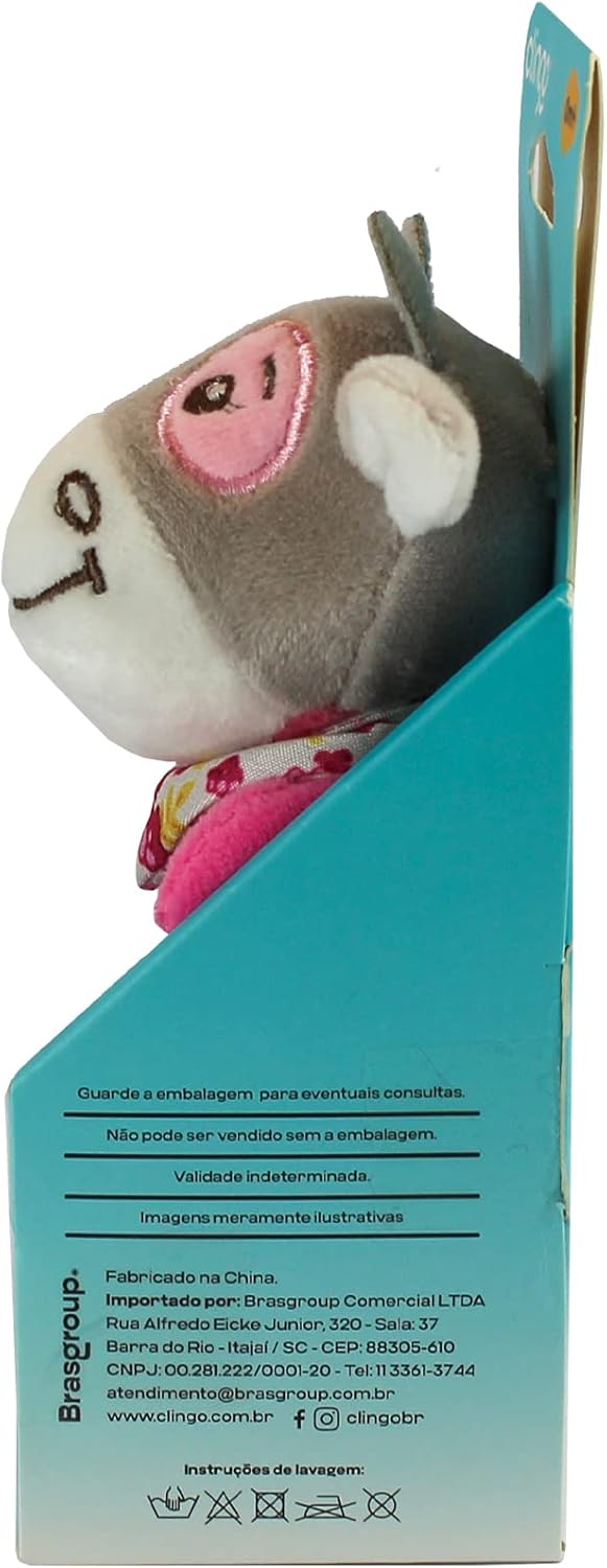 Clingo Pelucia Chocalho Vaquinha Rosa - Imagem 5