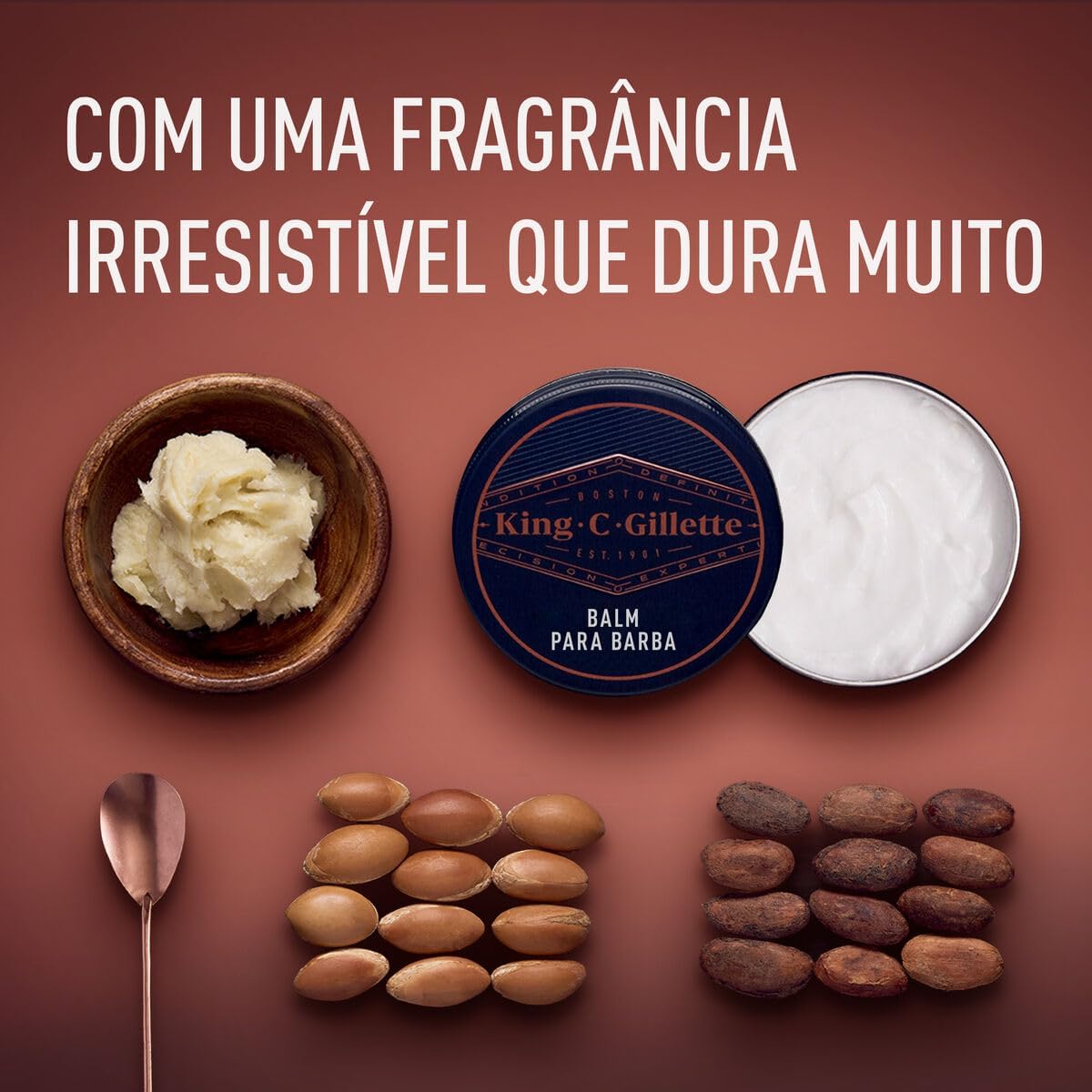 KING C. GILLETTE, Bálsamo para Barba 75ml, produtos para barba, cuidado da barba para Homens, Barba hidratada e definida - Imagem 5