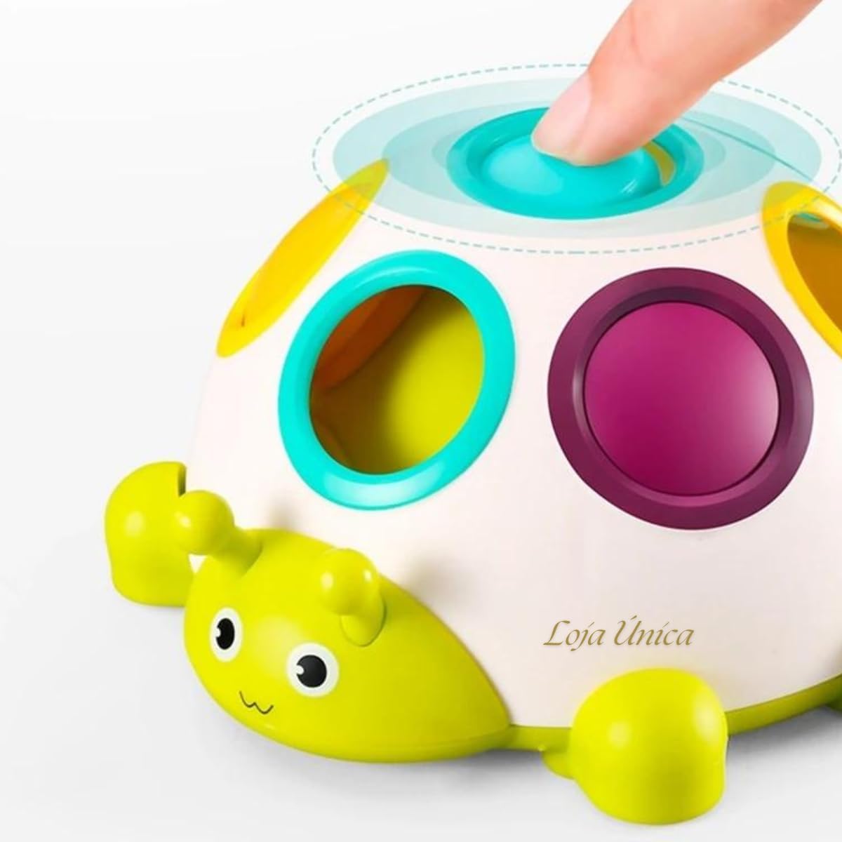 Brinquedo para Bebê Menino Menina Joana Baby Aprendendo as Cores Lúdico Didático Interativo Colorido Joaninha Criança Pequena - Imagem 5