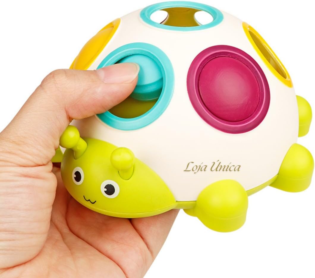 Brinquedo para Bebê Menino Menina Joana Baby Aprendendo as Cores Lúdico Didático Interativo Colorido Joaninha Criança Pequena - Imagem 6