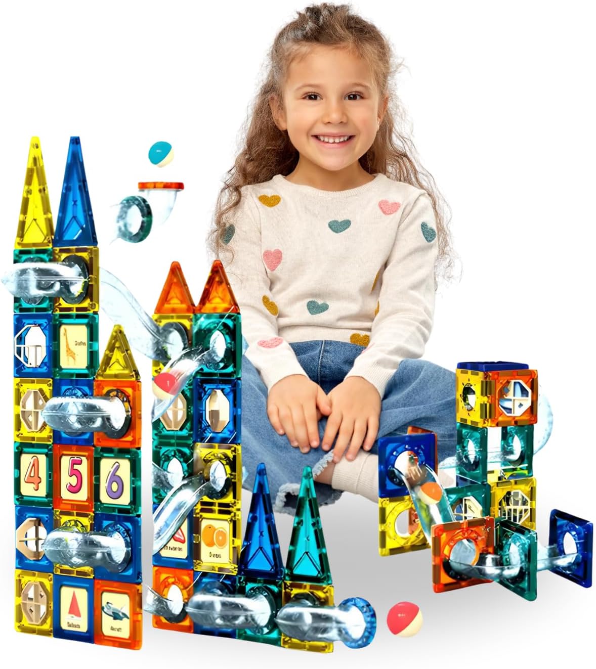 Blocos Magneticos Infantil Kidino Brinquedo Magnetico Blocos de Construir Imã Interativo Criança - Imagem 5