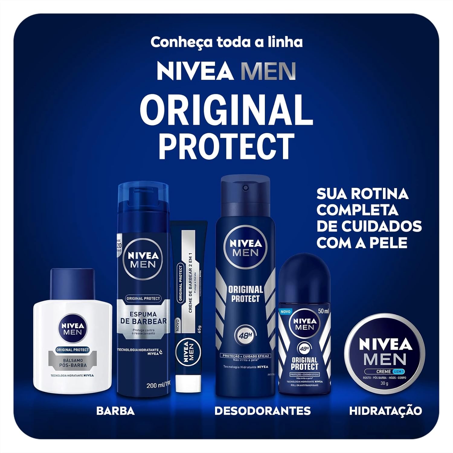 NIVEA MEN Creme 4 em 1 30g - Hidratação intensa, evita ressecamento, com vitamina E, textura creme, rápida absorção - Imagem 8
