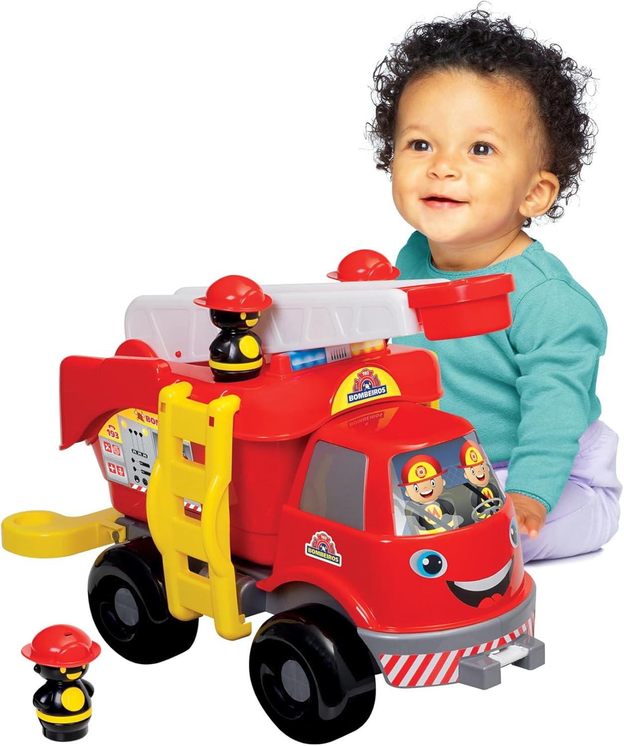 Caminhão Bombeiros Grande com Som Merco Toys - Imagem 3