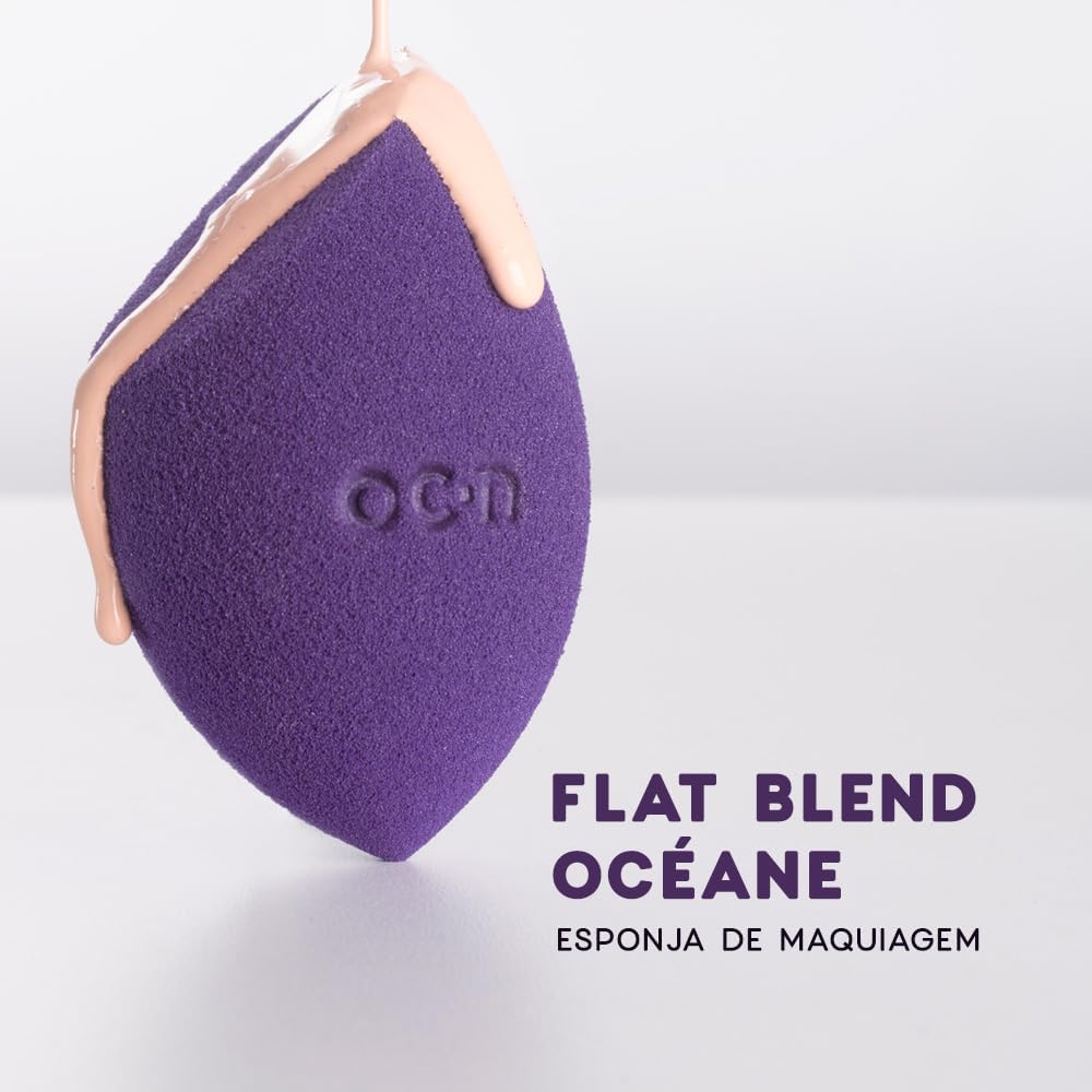 Océane Esponja De Maquiagem Azul Flat Blend Azul - Imagem 3