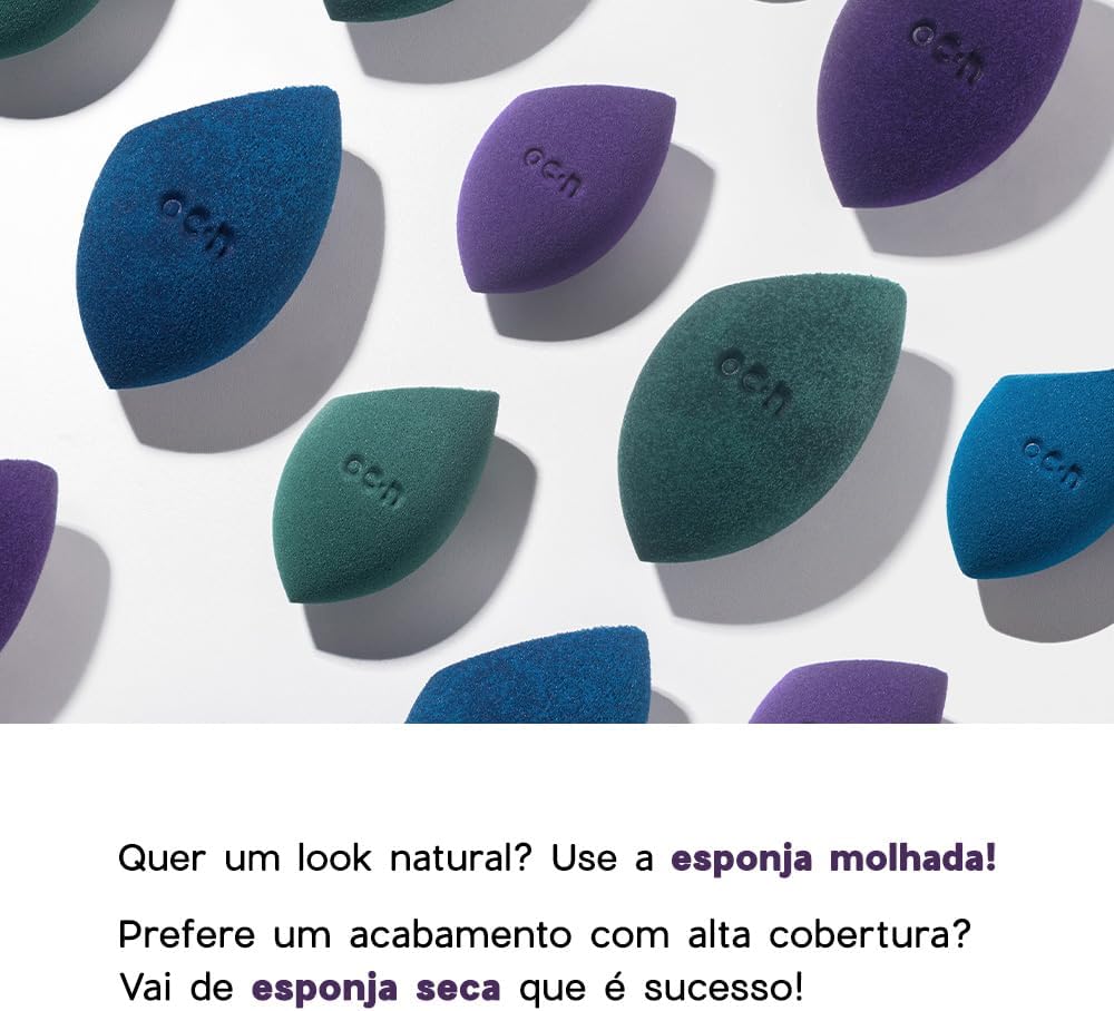 Océane Esponja De Maquiagem Azul Flat Blend Azul - Imagem 5