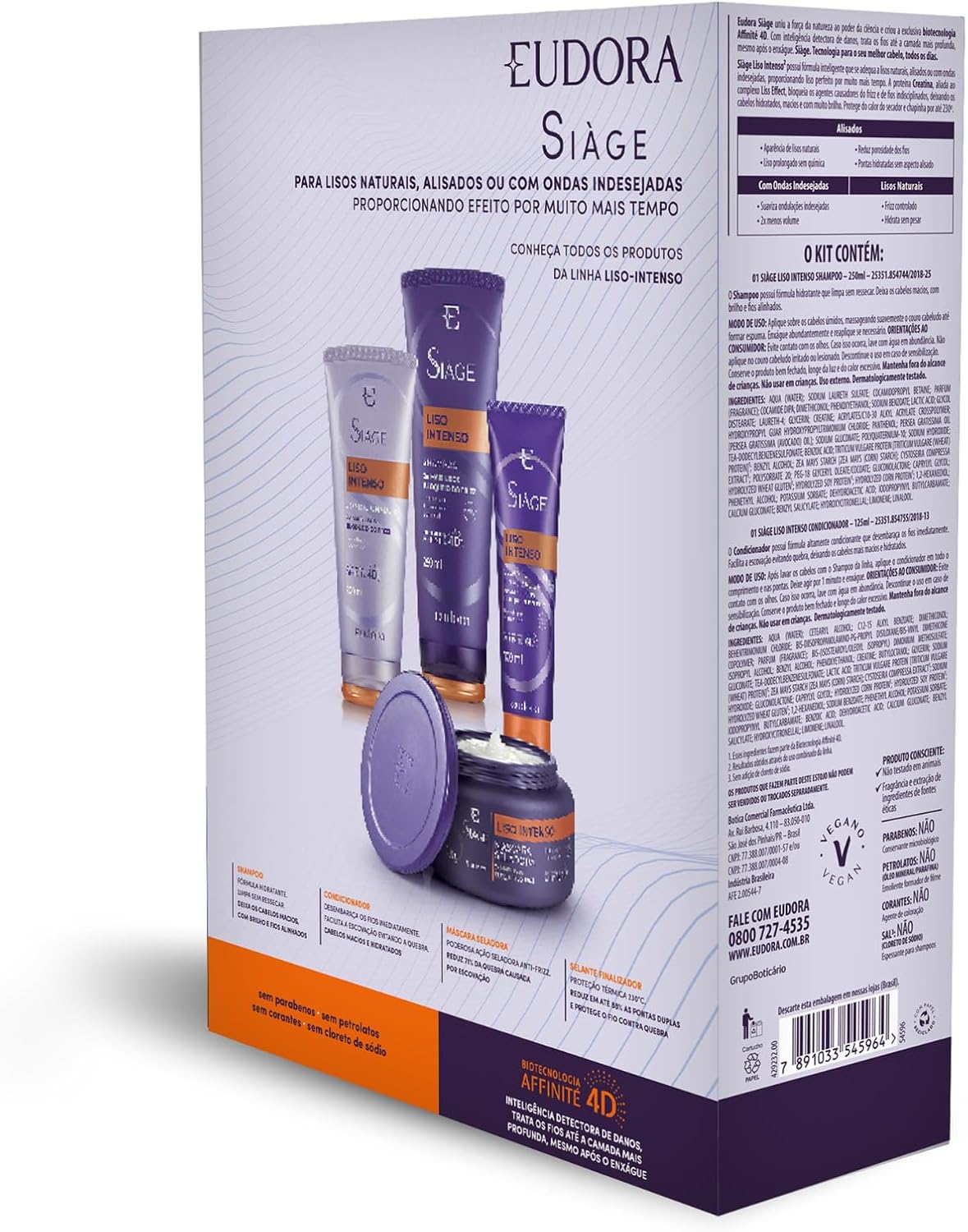 EUDORA SIÀGE PROMOPACK SHAMP/COND LISO INTENSO - Imagem 3