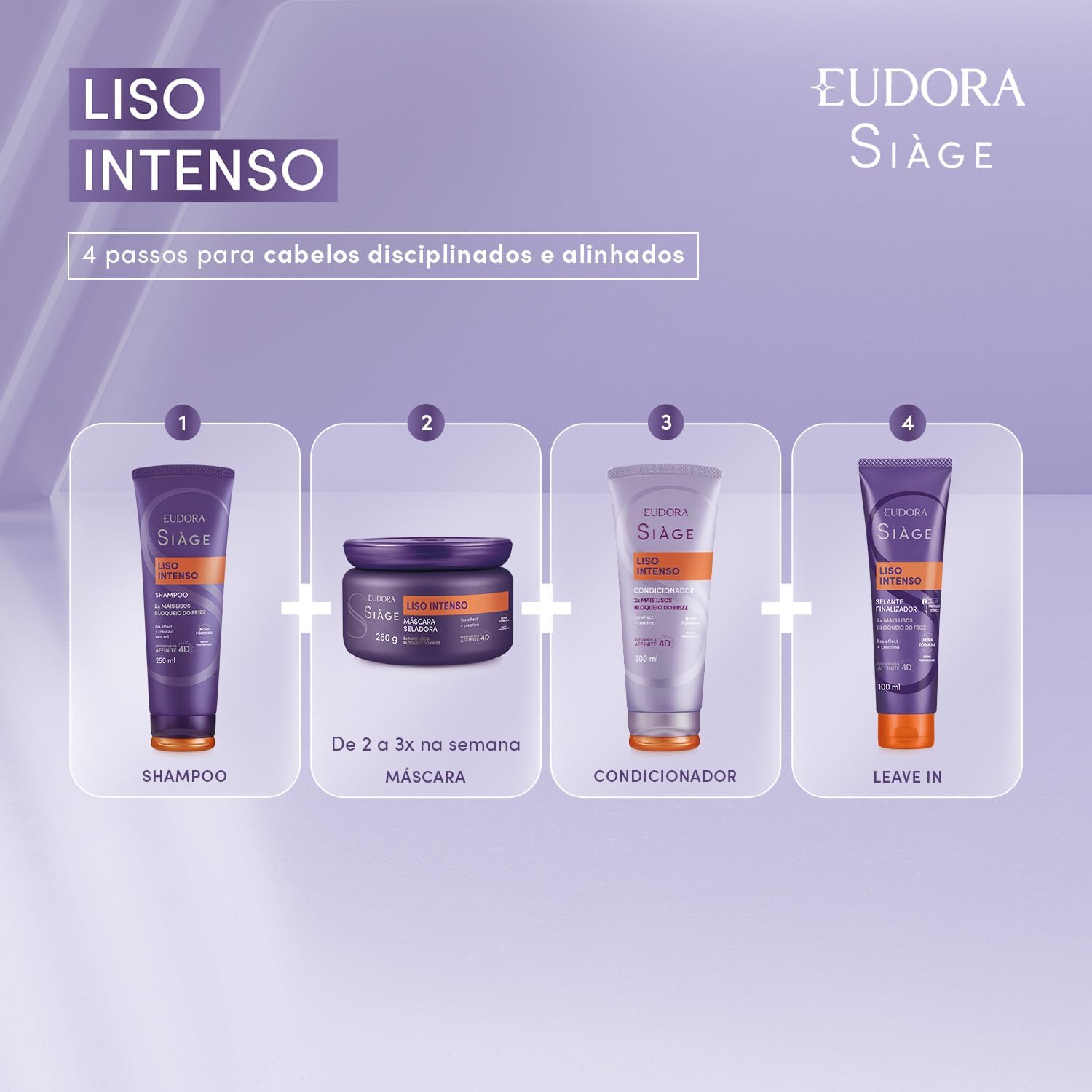 EUDORA SIÀGE PROMOPACK SHAMP/COND LISO INTENSO - Imagem 5