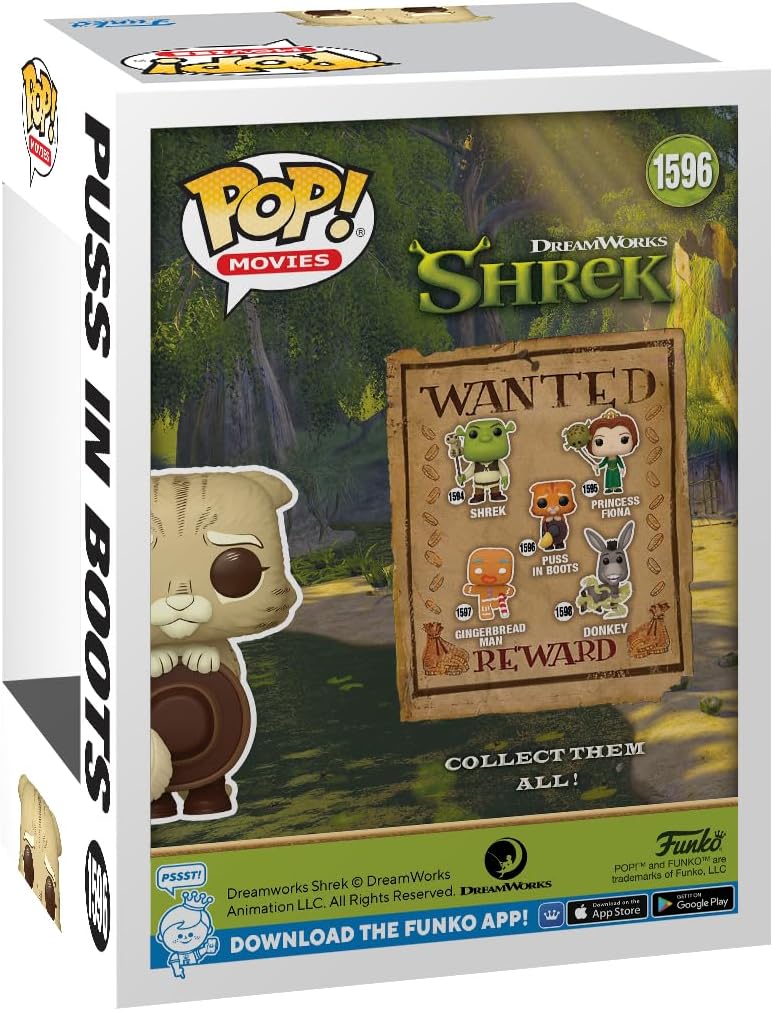 Boneco Funko Pop! DreamWorks Shrek 30 Anos - Gato de Botas (Sepia) - Imagem 3
