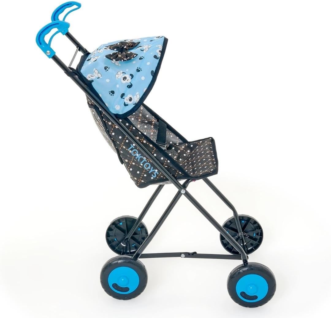 Carrinho de Boneca Bebê Reborn Semi Luxo Azul - Imagem 2