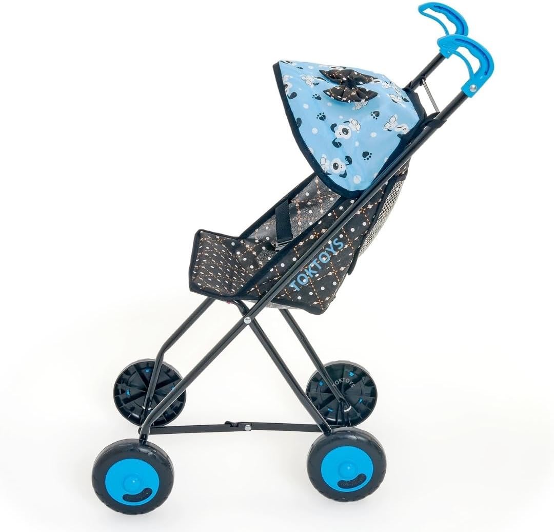 Carrinho de Boneca Bebê Reborn Semi Luxo Azul - Imagem 3