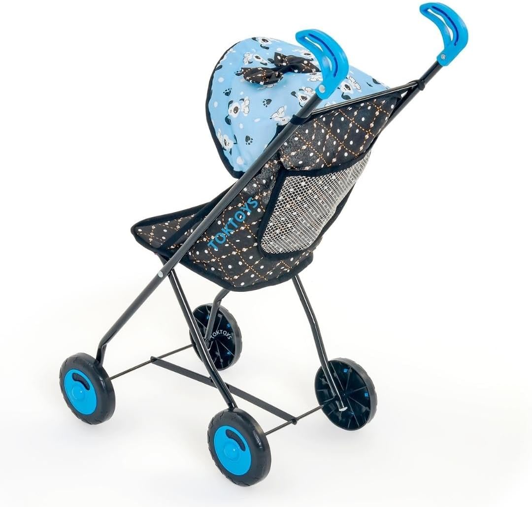 Carrinho de Boneca Bebê Reborn Semi Luxo Azul - Imagem 4