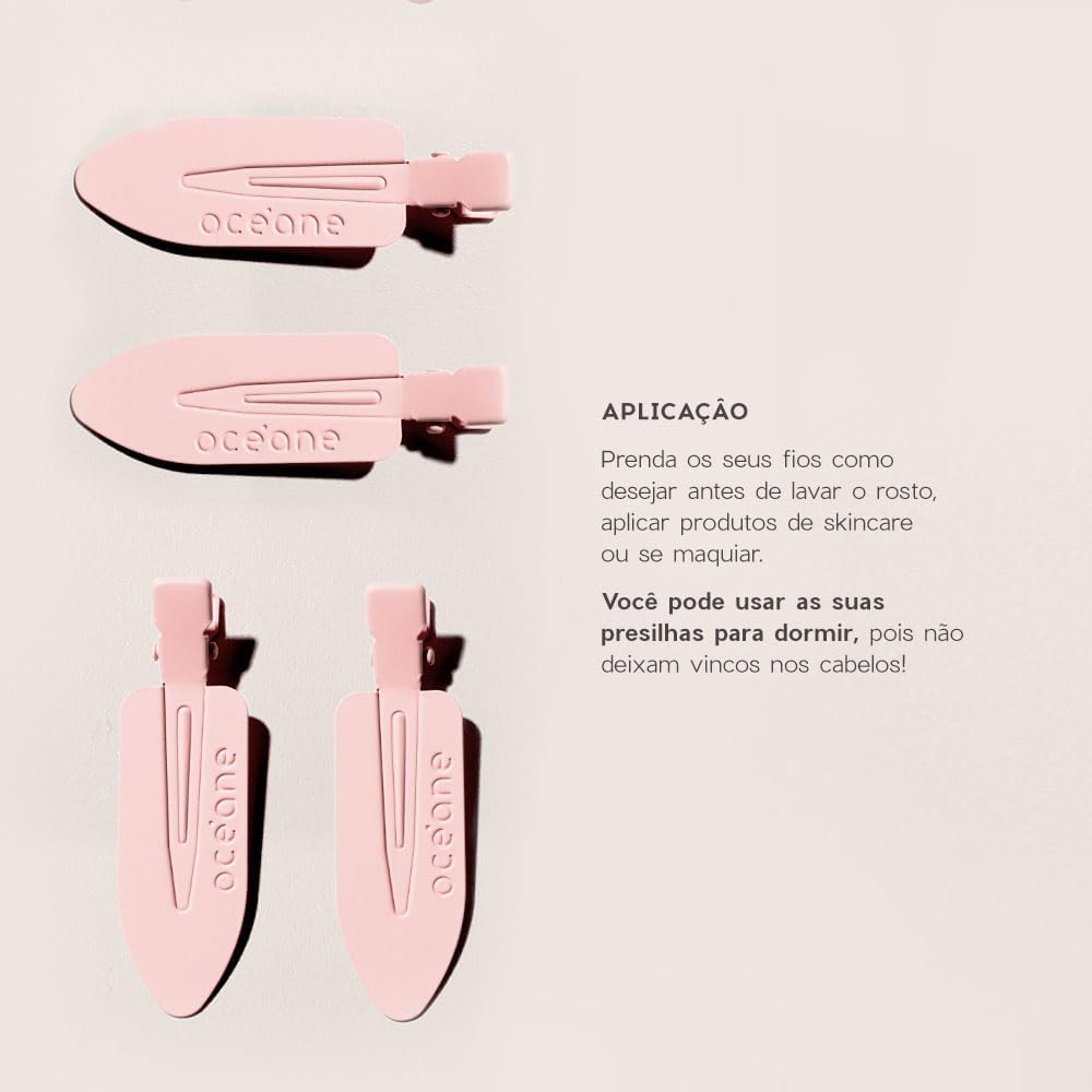 Océane Oceane - Mini Hair Clip - Presilhas De Cabelo./Rosa - Imagem 4