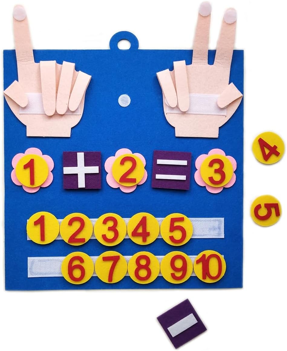 Brinquedos Montessori para Crianças, Brinquedos de Feltro, Números, Brinquedo de Matemática, Contagem, Educação Infantil, Jogo de Aprendizagem para Crianças, Inteligência Desperta - Imagem 3