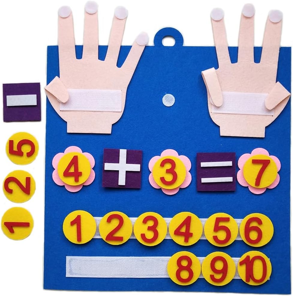 Brinquedos Montessori para Crianças, Brinquedos de Feltro, Números, Brinquedo de Matemática, Contagem, Educação Infantil, Jogo de Aprendizagem para Crianças, Inteligência Desperta - Imagem 5