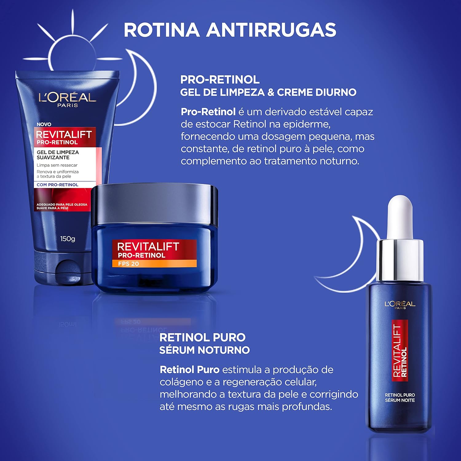 L'Oréal Paris Creme Facial Antirrugas Revitalift Pro Retinol Cuidado Diurno FPS20, 49g - Imagem 4