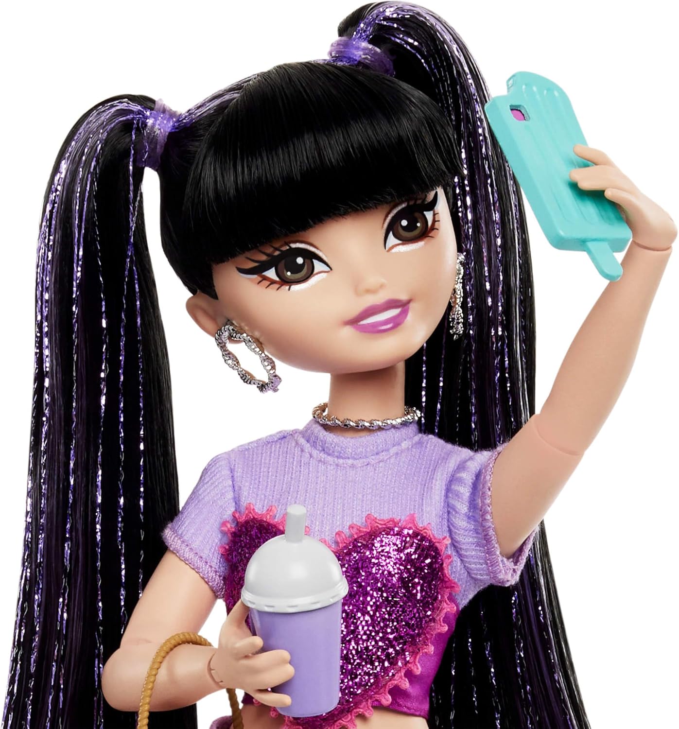 Barbie Dream Besties, Boneca Renee Apresentadora com Acessórios de Comida, Para crianças a partir de 4 anos - Imagem 4