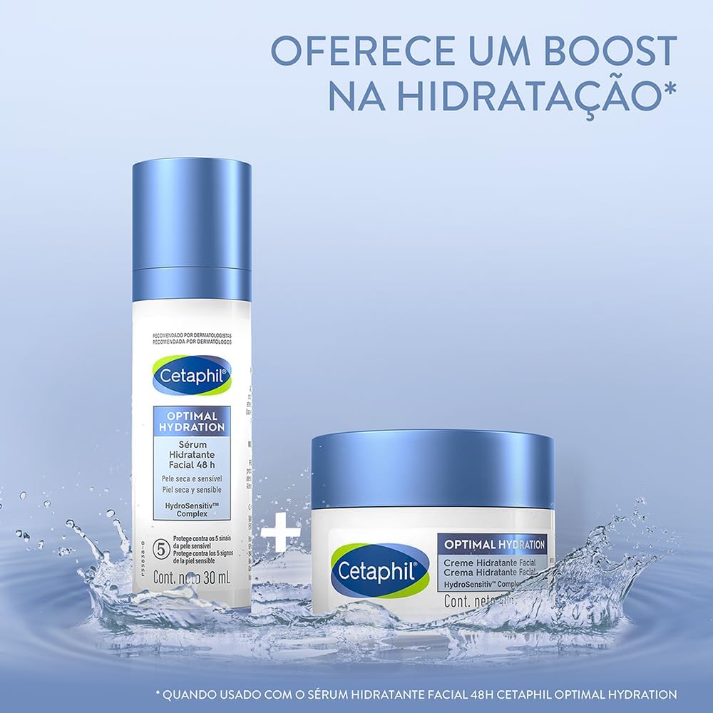 Cetaphil Optimal Hydration Creme Hidratante Facial Com Ácido Hialurônico 48g - Imagem 6