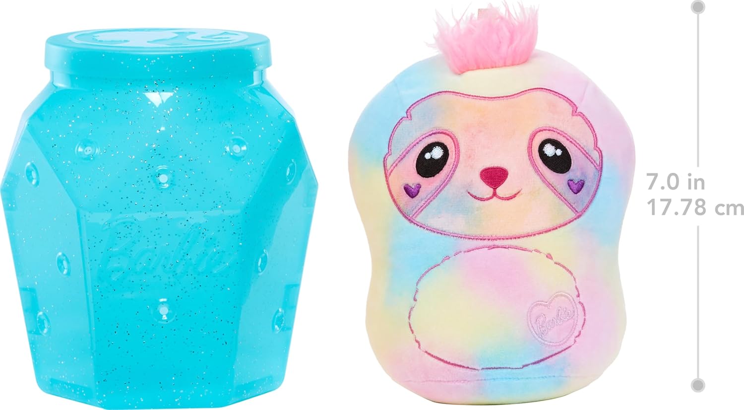 Barbie, Pelúcia Tie Dye Surpresa de 17 cm de Altura com Kit para Tingimento DIY, Tecido Lavável, Para crianças a partir de 3 anos (Estilos Podem Variar) - Imagem 6