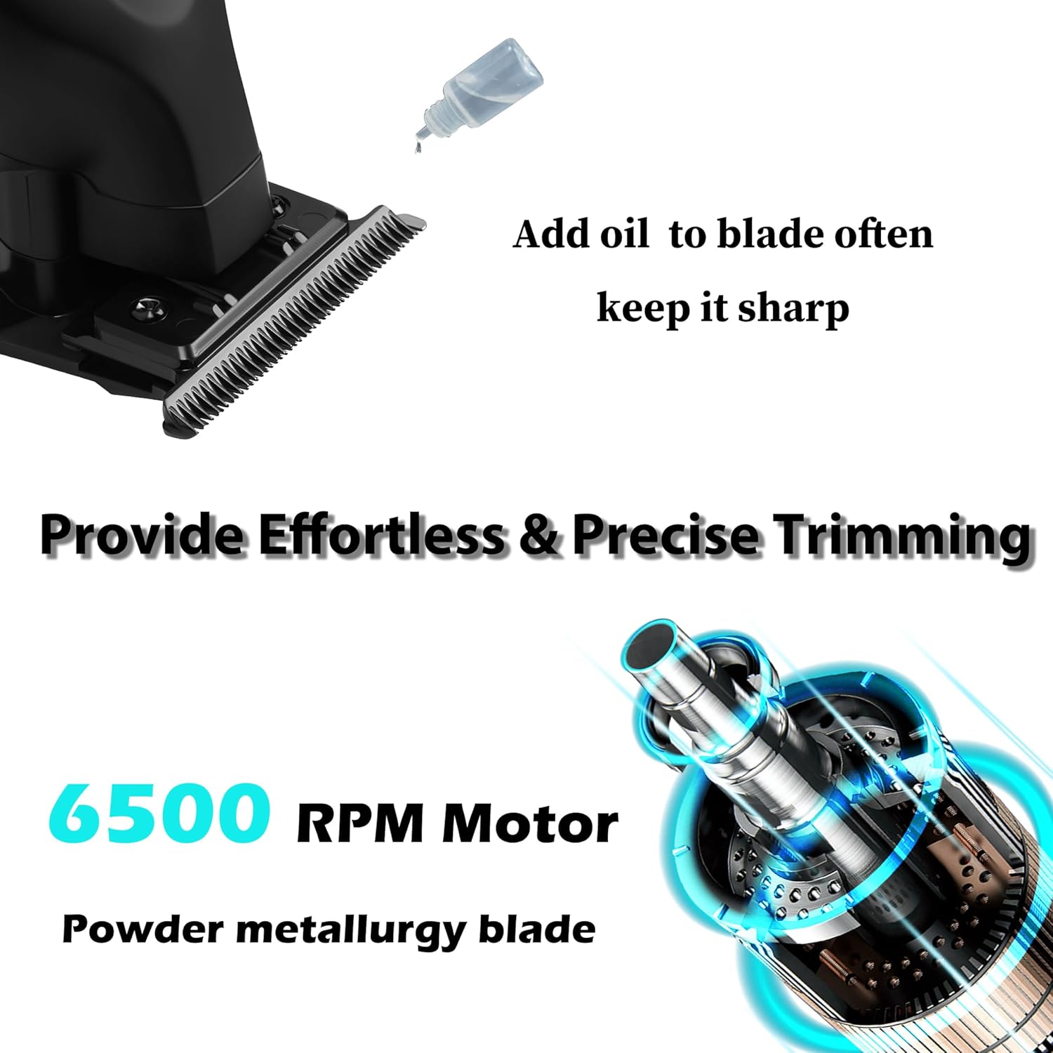 KEMEI Aparador de cabelo/barba profissional 2299 para barbeiro com lâmina T, recarregável sem fio - Imagem 3