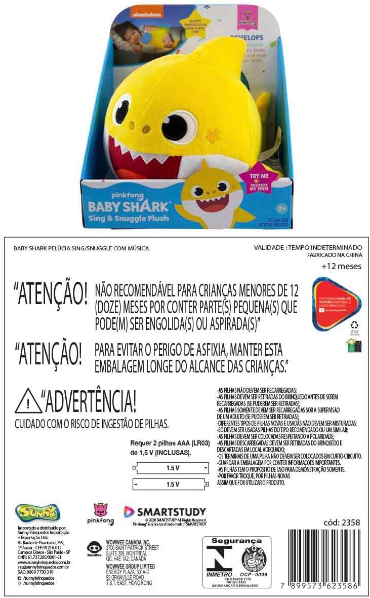 Baby Shark Pelucia Sing/Snuggle Com Musica - Imagem 3