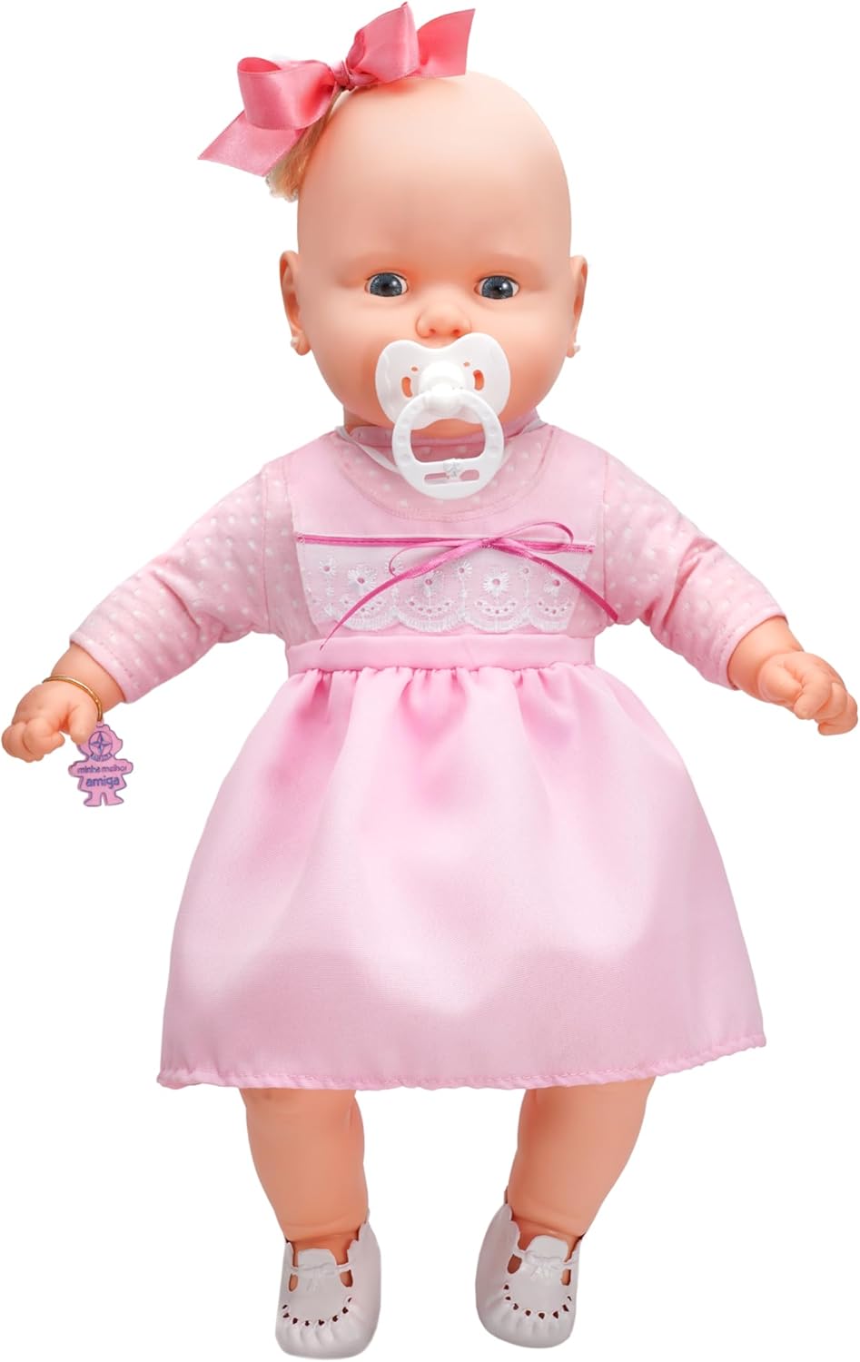 Brinquedos Estrela, Boneca Bebezinho Vestido Rosa - Imagem 3