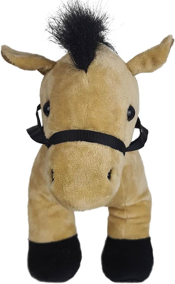 Cavalo de Pelúcia Sela Bege em Pé - Imagem 3