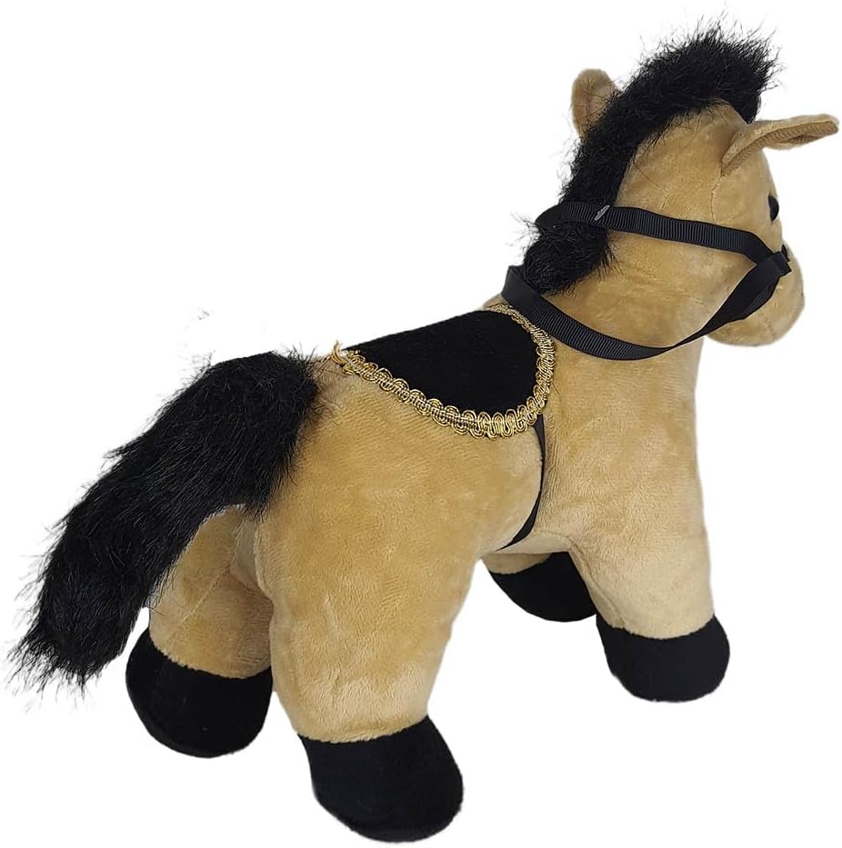 Cavalo de Pelúcia Sela Bege em Pé - Imagem 5