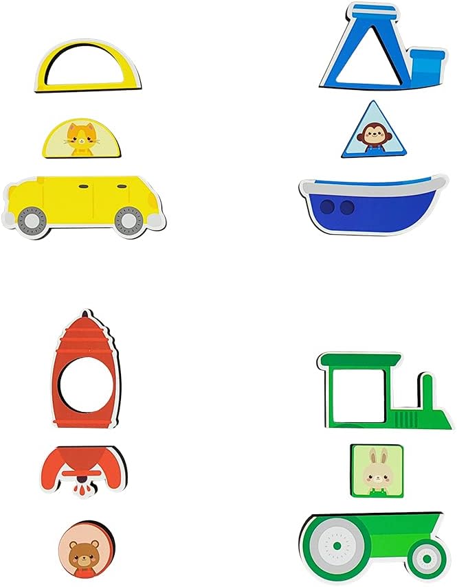 Babebi QUEBRA CABECA DE ENCAIXE TRANSPORTES. CORES E FORMAS, Multicor - Imagem 4