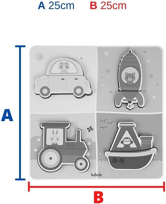 Babebi QUEBRA CABECA DE ENCAIXE TRANSPORTES. CORES E FORMAS, Multicor - Imagem 7