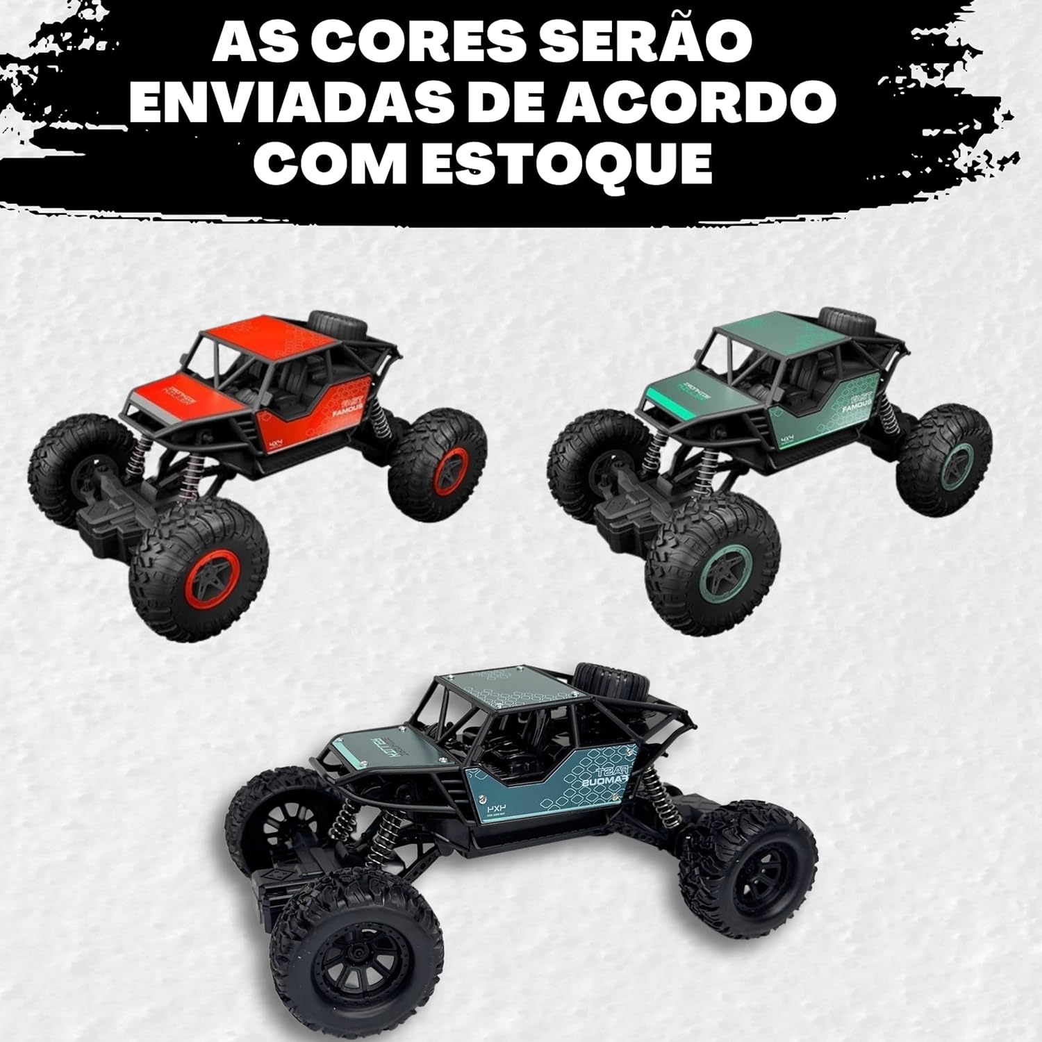 Carrinho Controle Remoto Recarregavel Off Road 4x4 Infantil Com Suspensão Grande e Bateria USB - Imagem 7