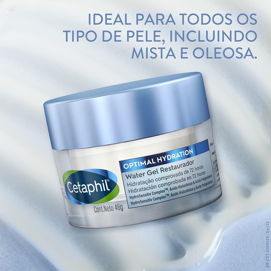 Cetaphil Optimal Hydration Water Gel Hidratante Com Ácido Hialurônico 48g - Imagem 7