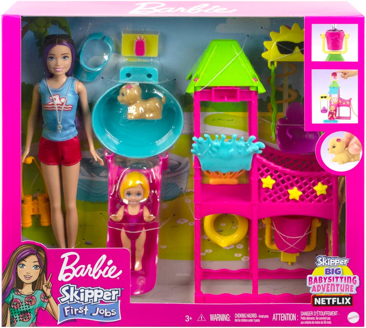 Barbie Conjunto de Brinquedo Skipper Parque aquático - Imagem 7