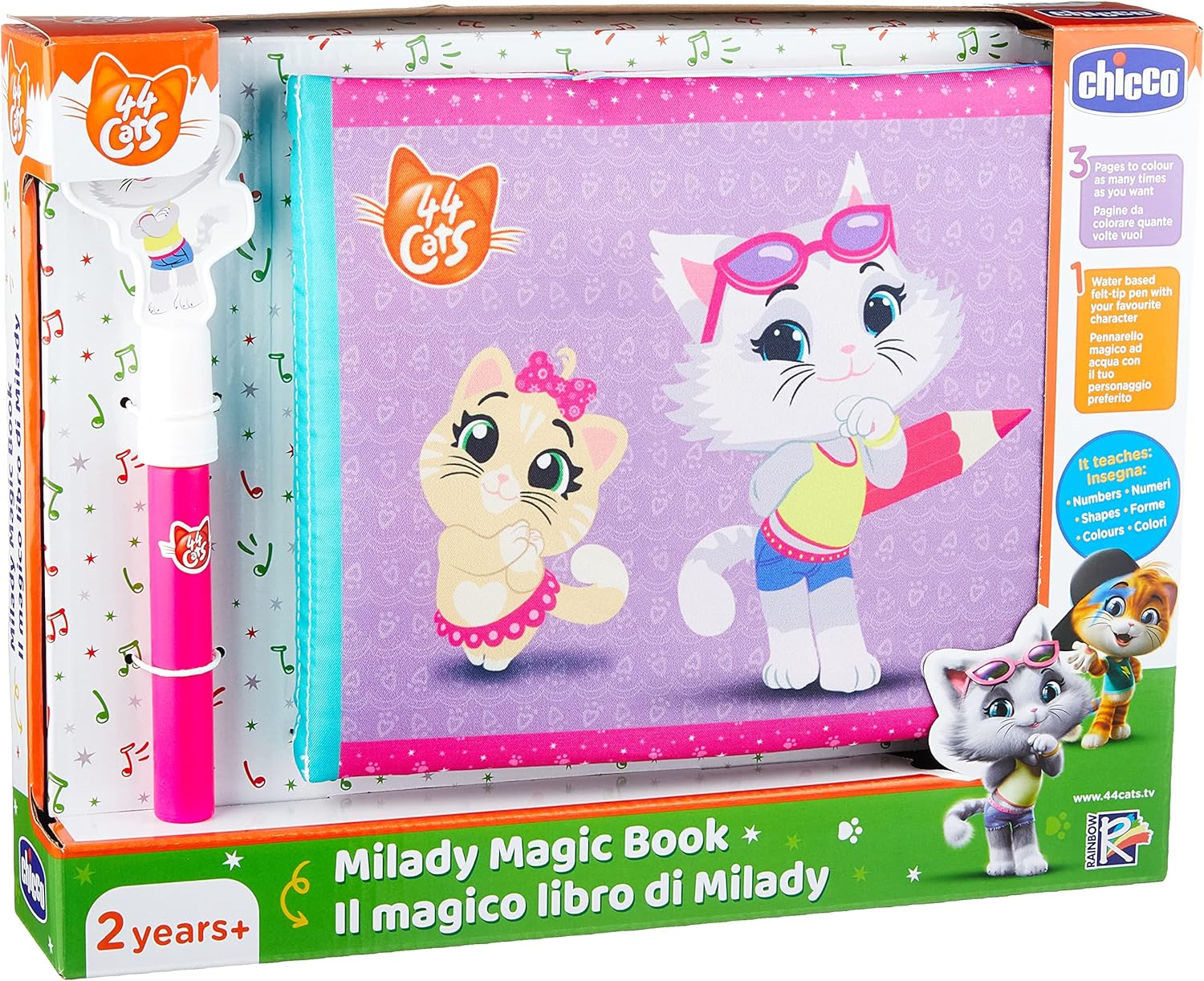 Chicco Livro De Colorir Do Milady Dos 44 Gatos Colorido - Imagem 3