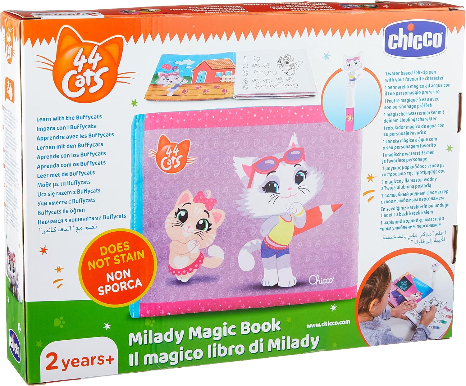 Chicco Livro De Colorir Do Milady Dos 44 Gatos Colorido - Imagem 4