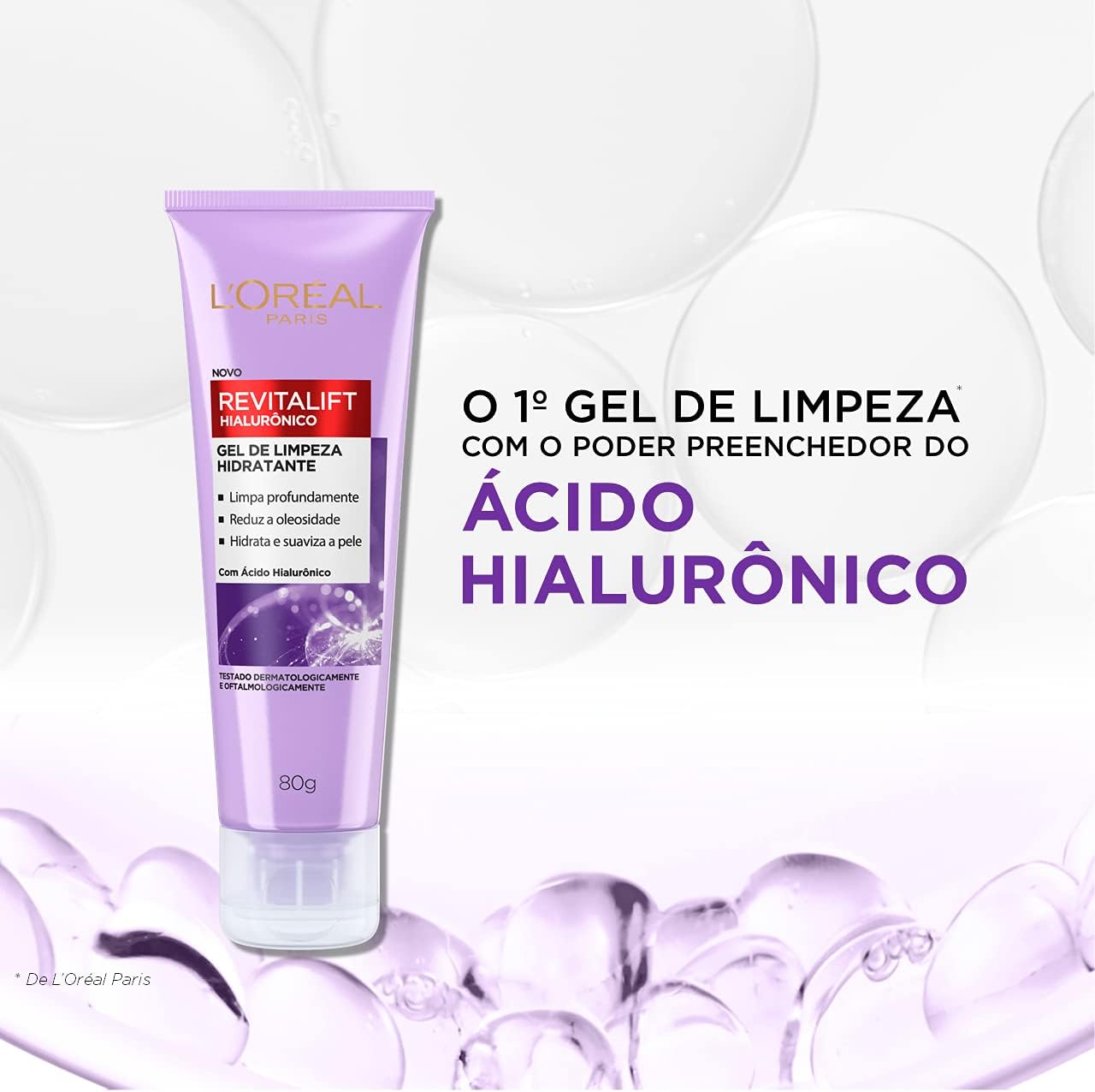 L'Oréal Paris Revitalift Gel de Limpeza Facial Hialurônico Anti-idade 80g - Imagem 2