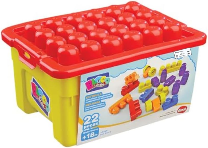 Brinquedo Para Montar Box Block com 19 Peças Dismat - Imagem 2