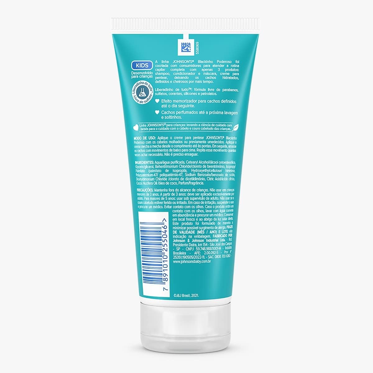 Johnson's Baby Creme Para Pentear Infantil Para Cabelos Crespos Blackinho Poderoso, 200ml - Imagem 3