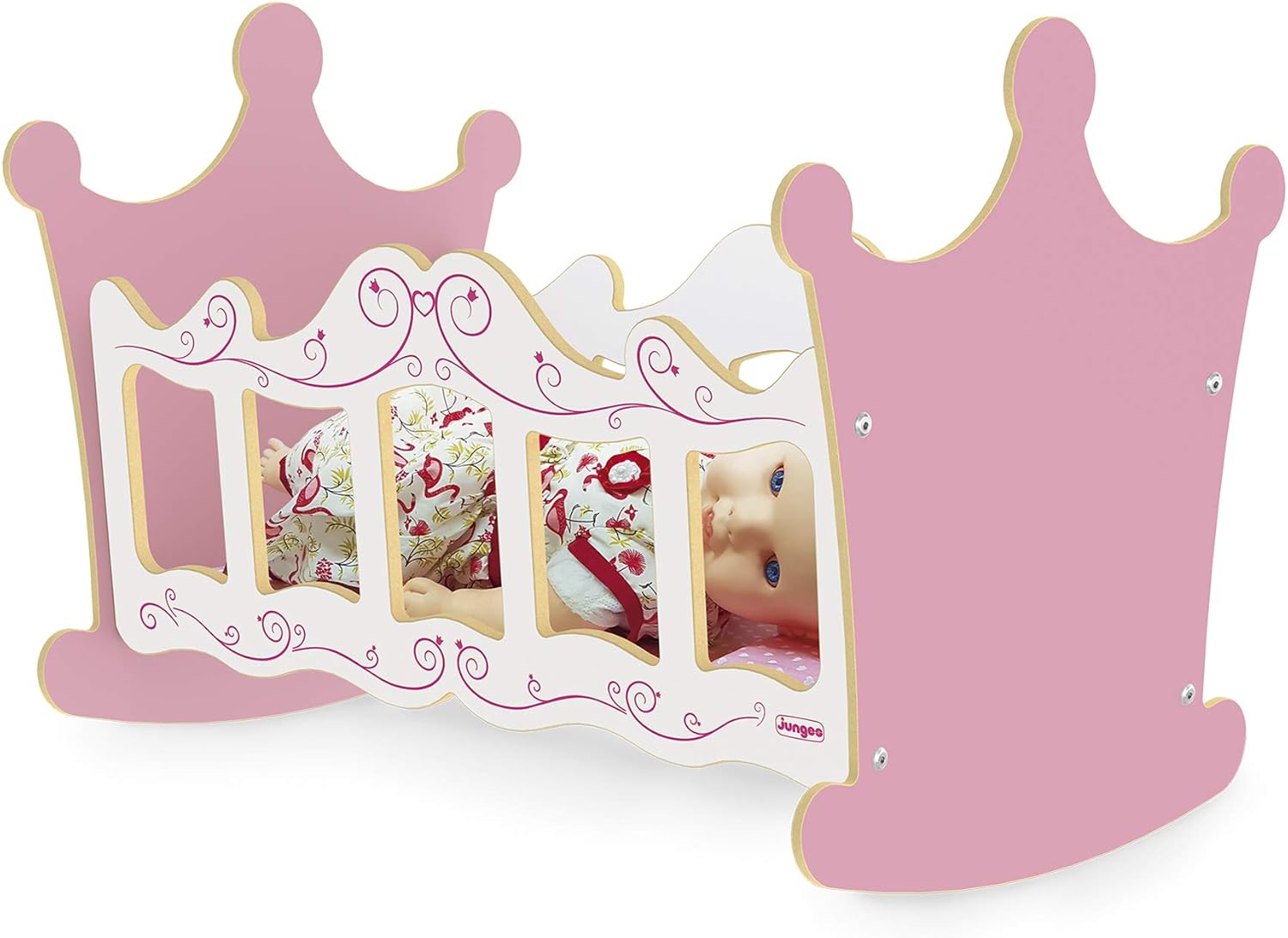 Berço de Bonecas Princesas Junges Rosa - Imagem 2