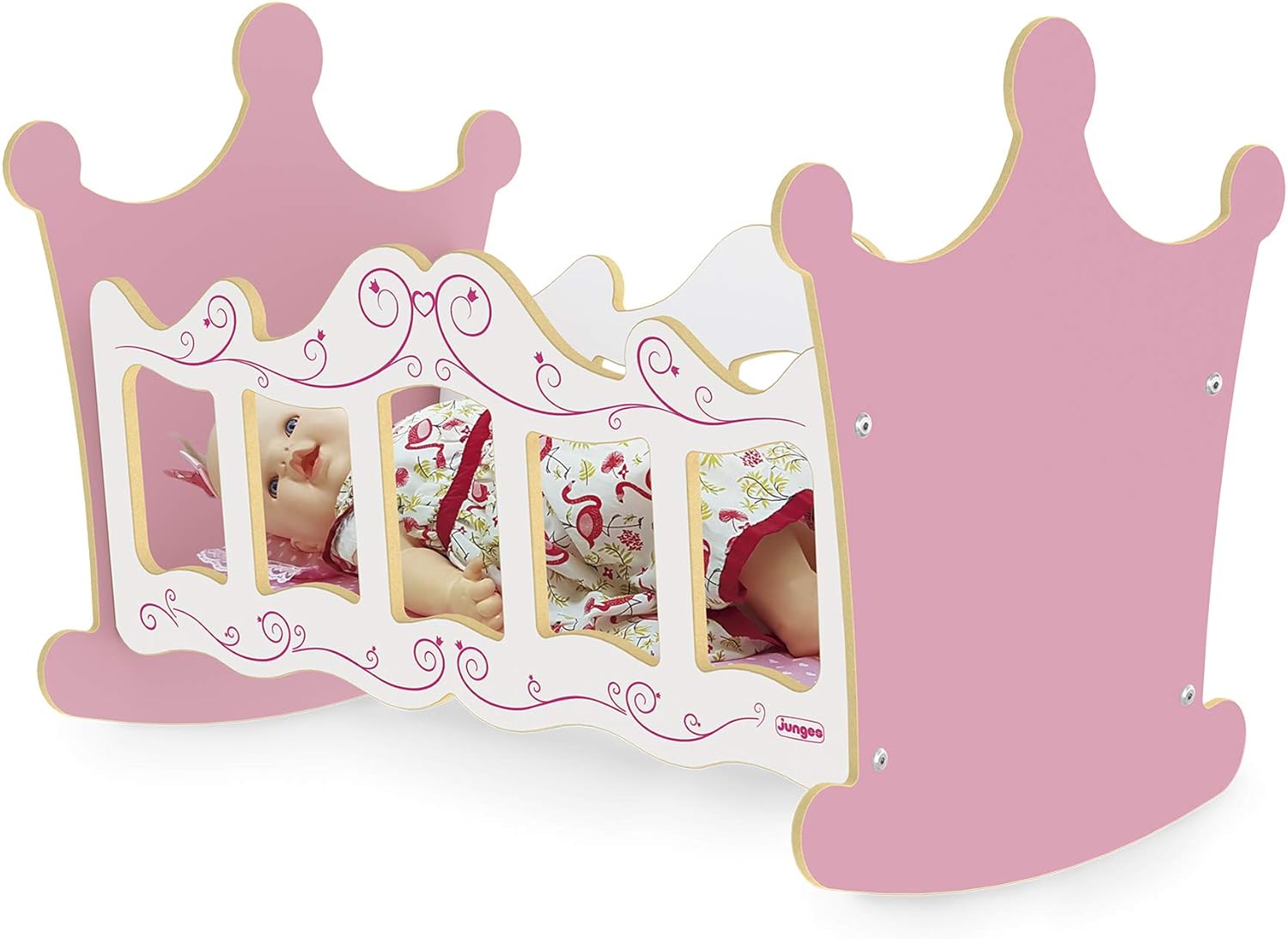Berço de Bonecas Princesas Junges Rosa - Imagem 3