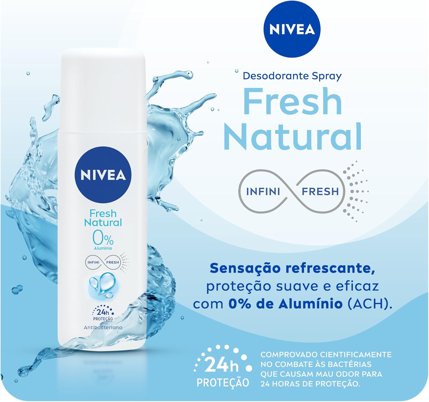 NIVEA Desodorante Spray Fresh Natural 90 ml - Imagem 2