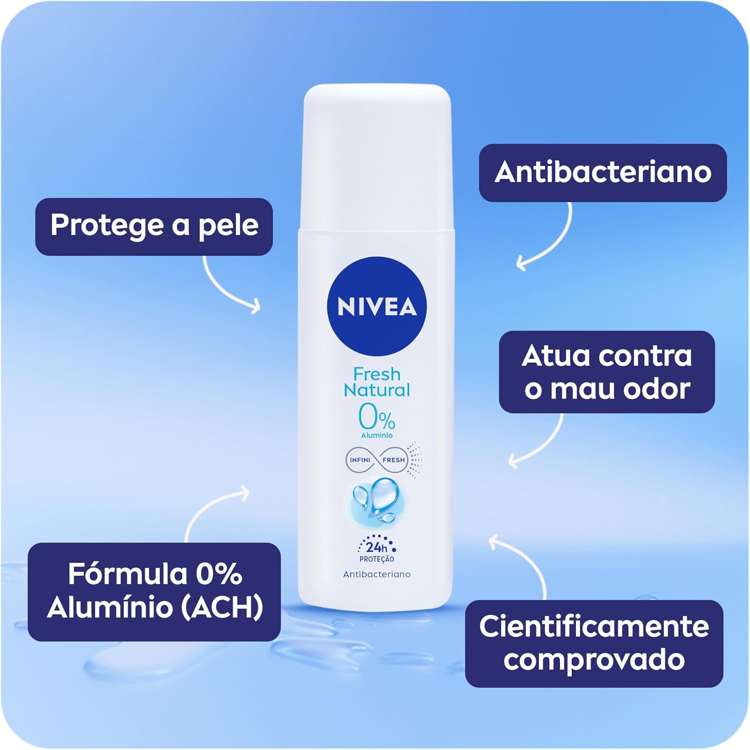 NIVEA Desodorante Spray Fresh Natural 90 ml - Imagem 4
