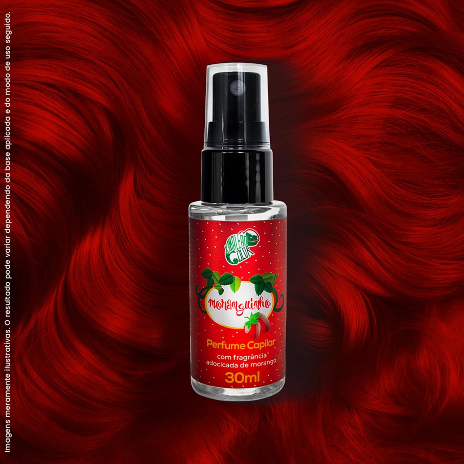 Kamaleão Color – Perfume Capilar Moranguinho - Fragrância Adocicada de Morango – 30ml - Imagem 3