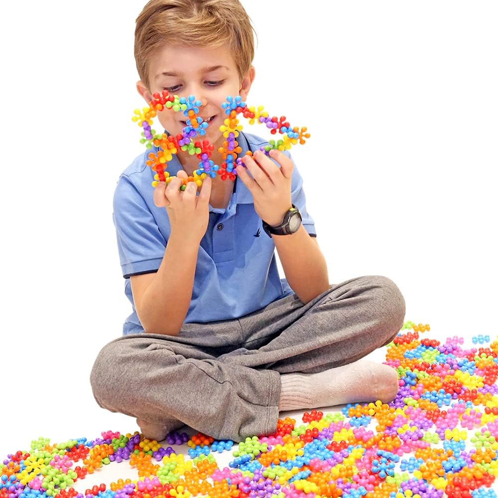Brinquedo De Montar Encaixe Educativo Plakt Plukt Kit 184 Peças Criativo Colorido Presente Para Criança Infantil Pecinhas De Montar - Imagem 4