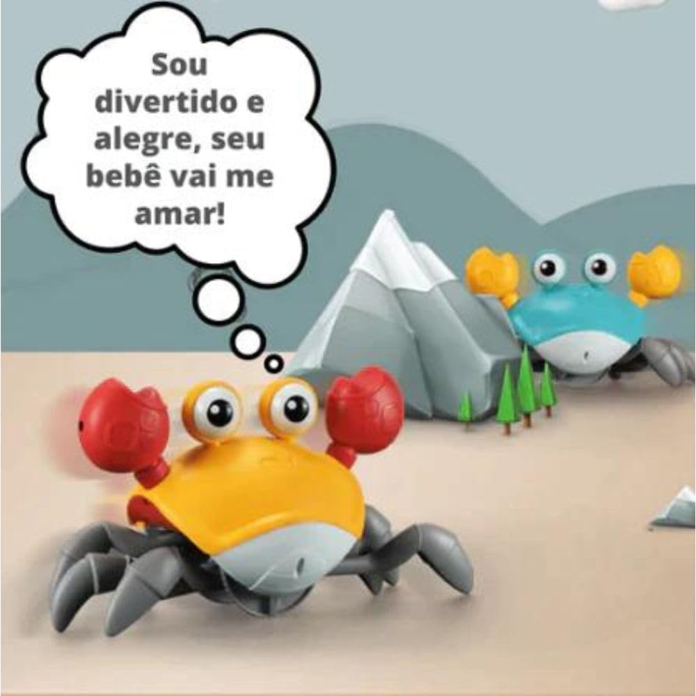 Caranguejo Fujão - Pega Caranguejo - Brinquedo Divertido com Música que Anda e Evita Obstáculos com Sensor para o Desenvolvimento do seu Bebê - Linha Premium - Imagem 4