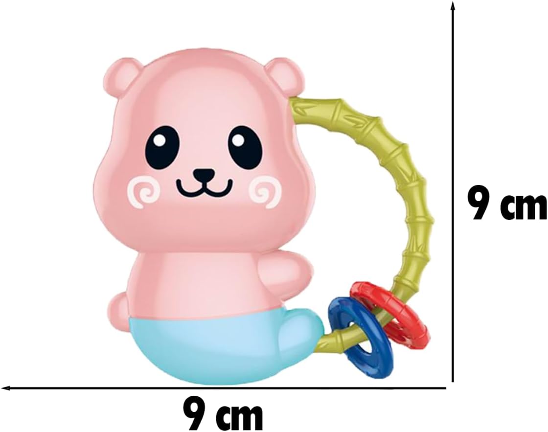 Brinquedo Bebê Kit 3 Chocalhos Infantil Mordedor Colorido Legal - Imagem 2