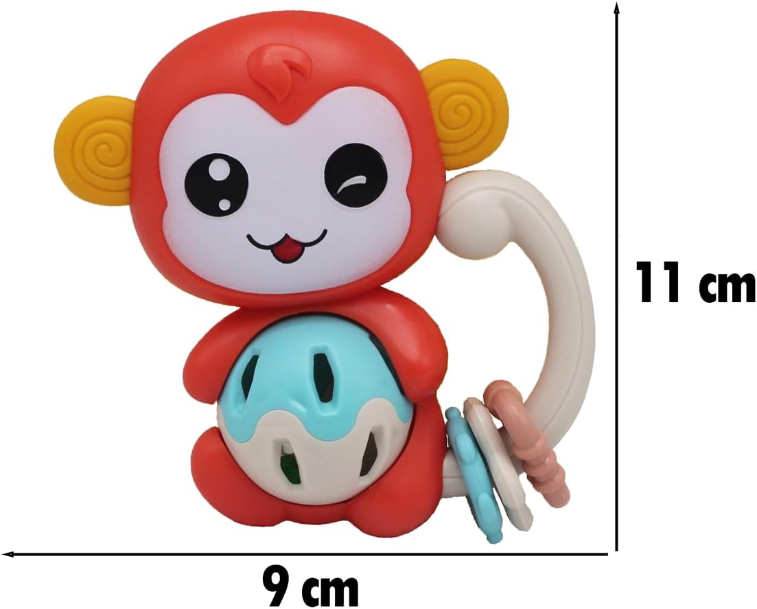 Brinquedo Bebê Kit 3 Chocalhos Infantil Mordedor Colorido Legal - Imagem 4