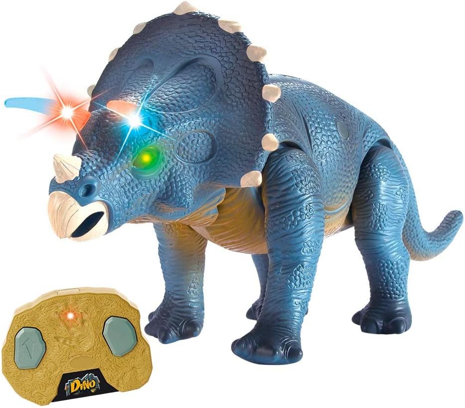 Boneco Dinossauro Tricerátopo com Controle Remoto, DM Toys - Imagem 2